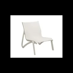 Fauteuil Conversationnel Blanc Glacier Toile Blanche Sunset Grosfillex