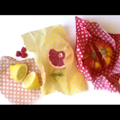 Feuille Emballage Alimentaire Cire Abeille Pois (x3) Pebbly