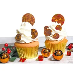 Feuille Transfert Chocolat Noël 17,5 x 27,5 cm (x4) Patisdécor