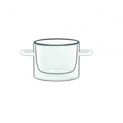 FIN DE SERIE Casserole En Verre Double Paroi 12 cl (x2) Luigi Bormioli THERMIC GLASS