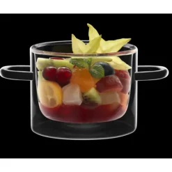 FIN DE SERIE Casserole En Verre Double Paroi 12 cl (x2) Luigi Bormioli THERMIC GLASS