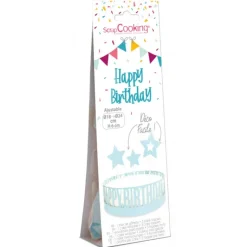 FIN DE SERIE Kit Décor Gâteau Anniversaire (4 pièces) Scrapcooking