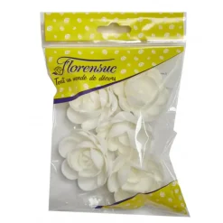 Fleur Azyme Bio Rose Blanche 5 cm x5 Florensuc