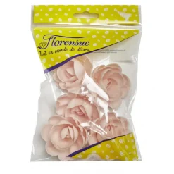 Fleur Azyme Bio Rose Rose 5 cm x5 Florensuc