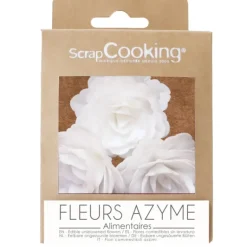 Fleurs Azyme Roses Royales Blanches (x3) Scrapcooking
