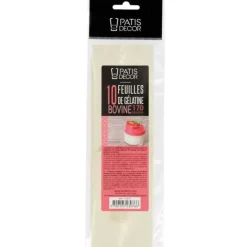 Gélatine Bovine en Feuilles x10