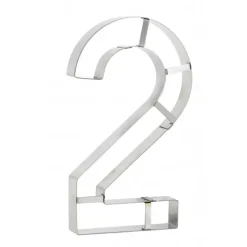 Grand Emporte Pièce Inox Chiffre 2 32x18 cm