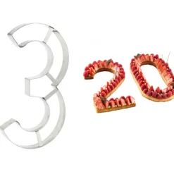 Grand Emporte Pièce Inox Chiffre 3 32x16 cm