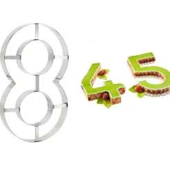 Grand Emporte Pièce Inox Chiffre 8 32x18 cm