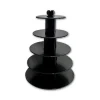 Grand Présentoir Noir Cupcakes 5 Etages Ronds Gatodéco