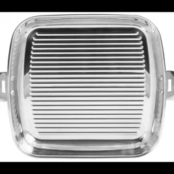 Grill Carré Casteline 30 cm Poignée Amovible Inox Cristel