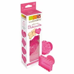 Kit 4 découpoirs à éjecteurs pour Biscuits maison
