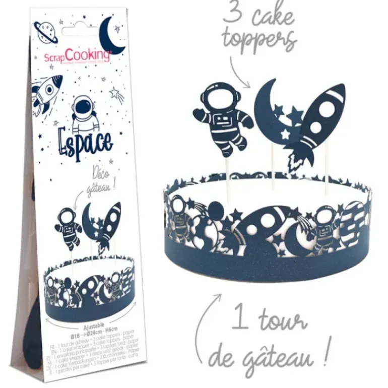 Kit Décor Gâteau Espace (4 pièces) ScrapCooking