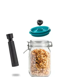 Kit de Mise Sous-Vide 3 Bocaux Kilner 1,5 L avec Couvercles et Pompe Airtender