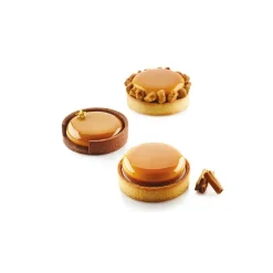 Kit Moule Silicone 6 Tartelettes Ø 80mm Silikomart Professional