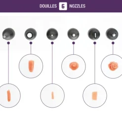 Kit Poches à Douille Silicone + 6 Douilles Mastrad