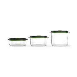 Lot 3 Boîtes Alimentaires Sous Vide Fraîcheur & Marinade 0.7L + 1.2L + 1.8L FoodSaver