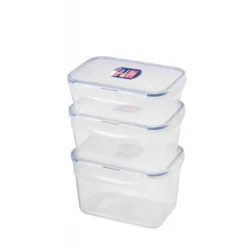 Lot 3 Boîtes de Conservation Rectangulaires Lock and Lock