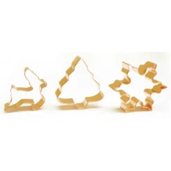 Lot Découpoirs Noël Inox Dorés x3 Scrapcooking