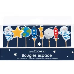 Lot de 8 bougies « Espace » ScrapCooking