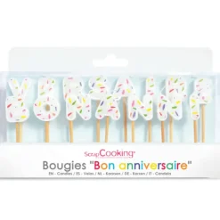 Lot de 15 Bougies Bon Anniversaire Scrapcooking