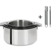 Lot de 4 Casseroles inox Mutine avec 2 Poignées Zénith Amovibles Cristel