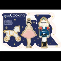 Lot de 3 Emporte-Pièces Inox Casse Noisette Scrapcooking