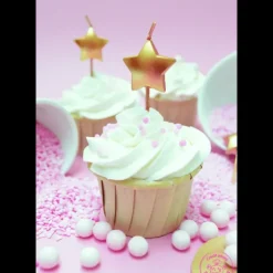 Lot de bougies dorées 0 à 9 + 5 étoiles ScrapCooking