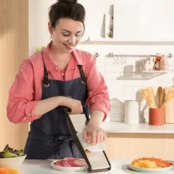 Mandoline Inox Compact-PRO Basalte 2 peignes Effileurs Bron Coucke