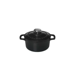 Mini Cocotte en Fonte Ronde 10 cm Noir Mat Chasseur