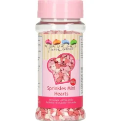 Mini Coeurs en sucre Rose/Rouge/Blanc 60g Funcakes