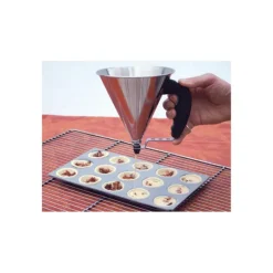 Mini Entonnoir à Piston Inox Noir KWIK De Buyer