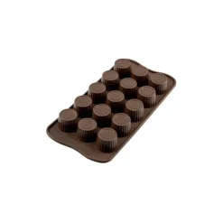 Moule à Chocolat 15 Ronds Nervurés Easy Choc - Silicone Spécial Chocolat