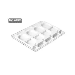 Moule à glace silicone Chat 8 empreintes avec bâtonnets SilikoMart