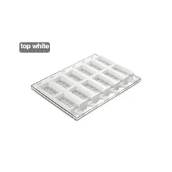 Moule à glace silicone Choco 12 empreintes avec bâtonnets SilikoMart