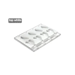 Moule à glace silicone Coeur 8 empreintes avec bâtonnets SilikoMart