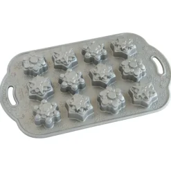 Moule à Gâteaux Flocons de Neige (x12) Silver Nordic Ware