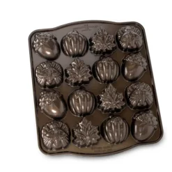 Moule à Gâteaux Gourmandises d'Automne (x16) Bronze Nordic Ware