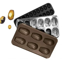 Moule 6 Madeleines XXL Anti-Adhésif Obsidian Gobel