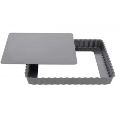 Moule Anti Adhésif Tarte Carrée Fond Amovible 23 cm x H 2,7 cm De Buyer