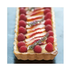 Moule Anti Adhésif Tarte Rectangle Fond Amovible 35,6 x 10,2 cm x H 2,7 cm De Buyer