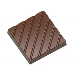 Moule Chocolat Caraque avec lignes 31 mm (x21) Chocolate World