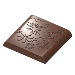 Moule Chocolat Carré Arrondi Fleur (x18) Chocolat Form