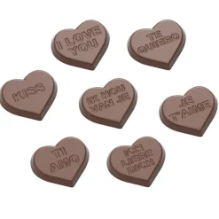 Moule Chocolat Coeur Je t'aime 30 mm (x21) Chocolate World