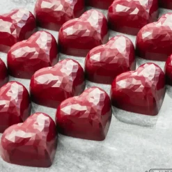 Moule Chocolat Cœur à Facettes 3,6 x 2,9 cm (x21) Chocolate World