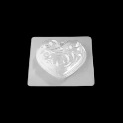 Moule Chocolat Cœur Baroque 15 cm x H 6,5 cm (x2) Pavoni