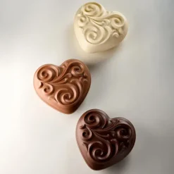 Moule Chocolat Cœur Baroque 15 cm x H 6,5 cm (x2) Pavoni