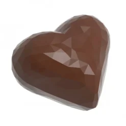 Moule Chocolat Cœur Double à Facettes 3,4 x 2,8 cm (x21) Chocolate World