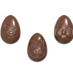 Moule Chocolat Oeuf Motifs Pâques 3,3 cm (x24) Chocolate World
