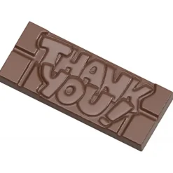 Moule Chocolat Tablette Thank You (x4) Chocolate World